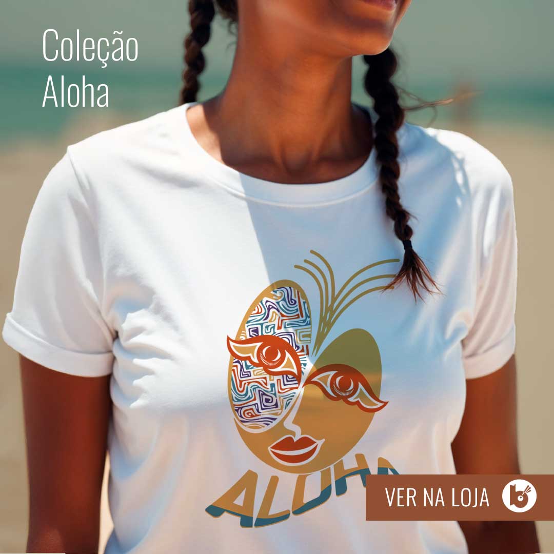 Imagem camiseta aloha - chamada para compra